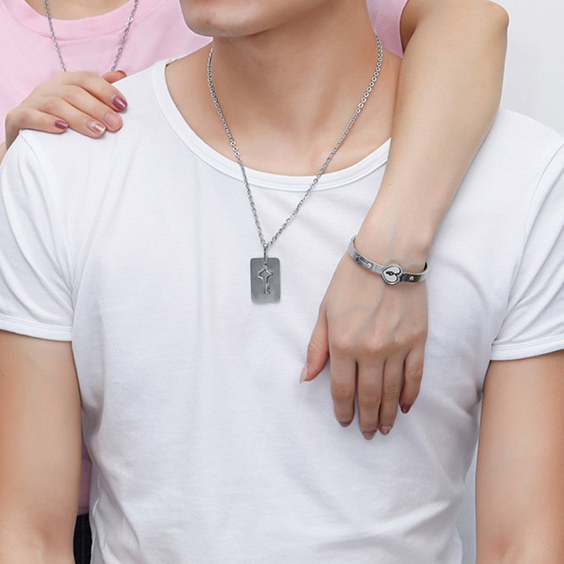 LoveLock™ Bracelet + Necklace Key Set