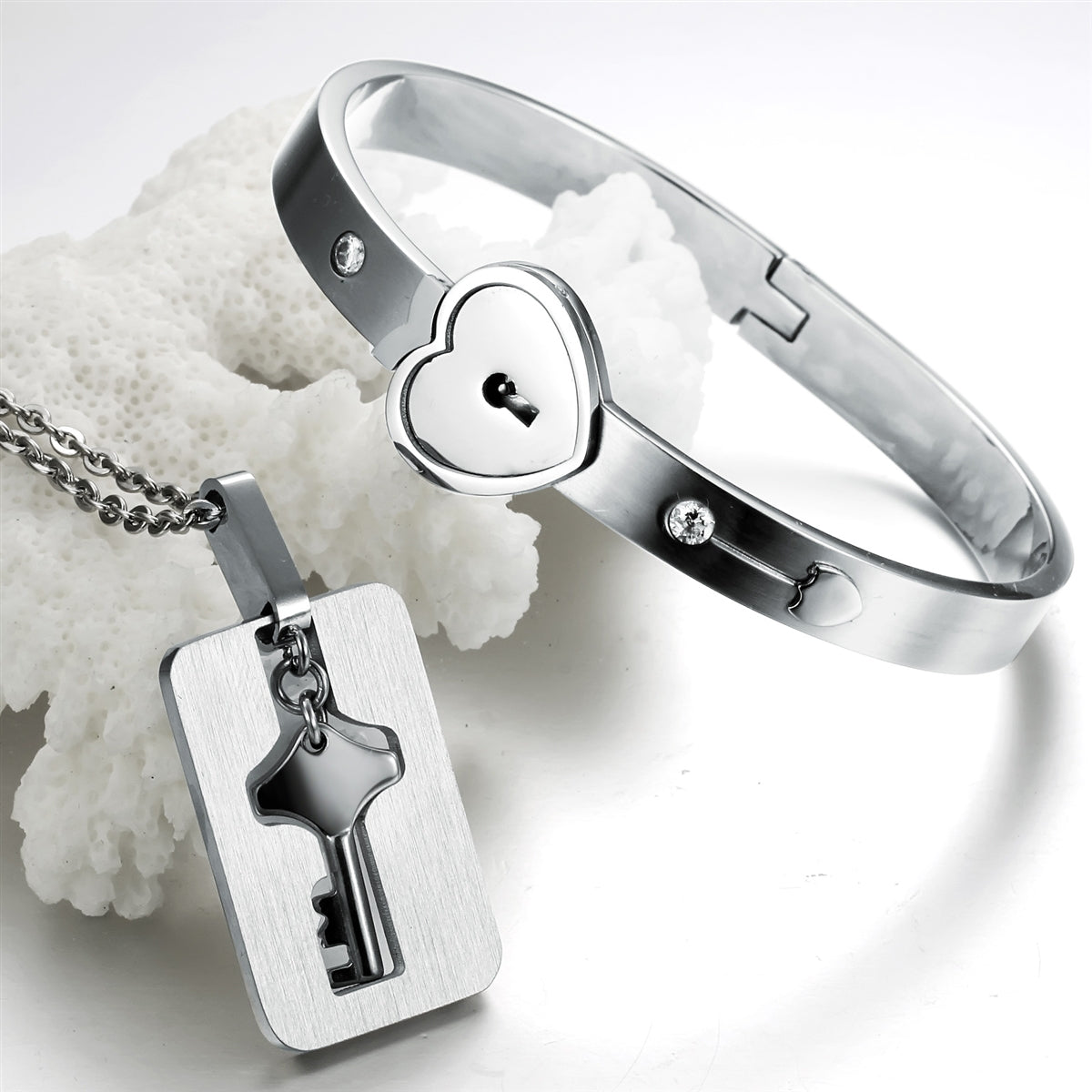LoveLock™ Bracelet + Necklace Key Set